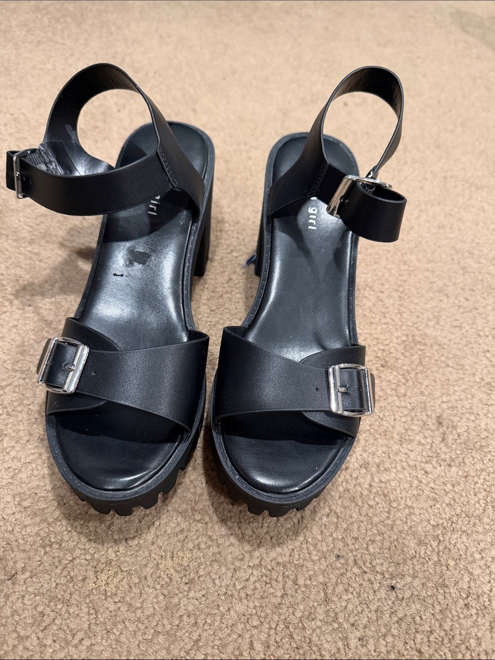 Madden Girl Chunky Buckle Platform Sandals